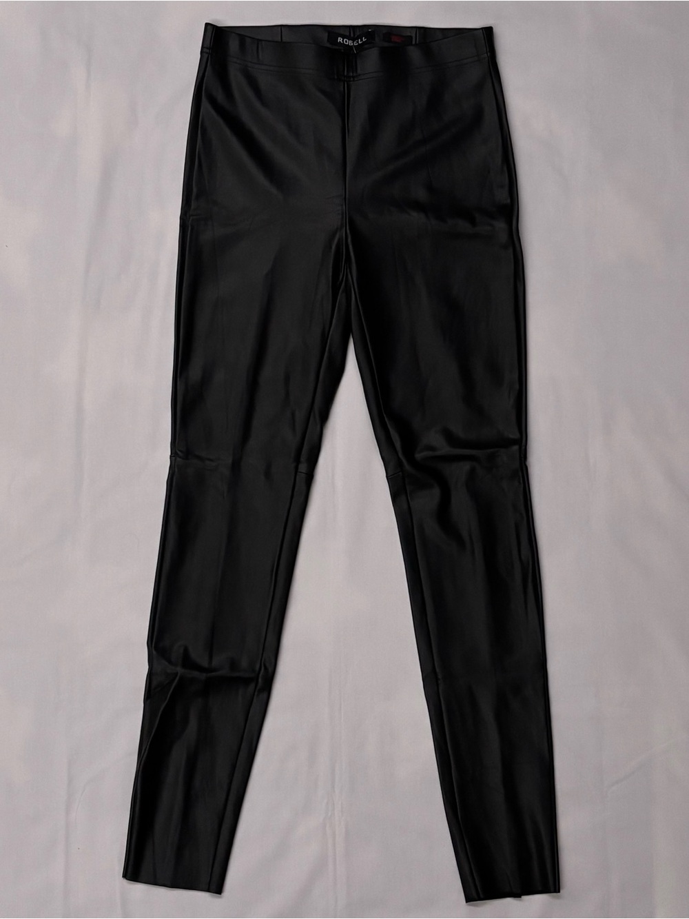 ROBELL Enie Faux Leather Trousers Black Pull On Slim Skinny Pants US Size 4